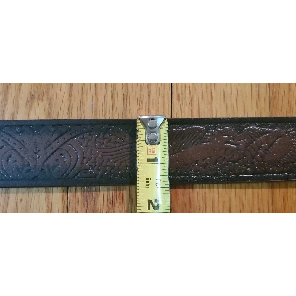 WRANGLER Brown Genuine‎ Leather Western Belt Mens Size 40/100